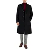 Michael Kors Kief Mens Collar Wool Overcoat In Black