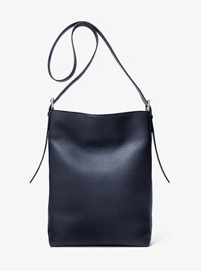Michael Kors Kiera Leather Hobo Bag In Blue