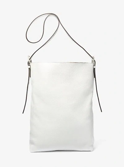 Michael Kors Kiera Leather Hobo Bag In White