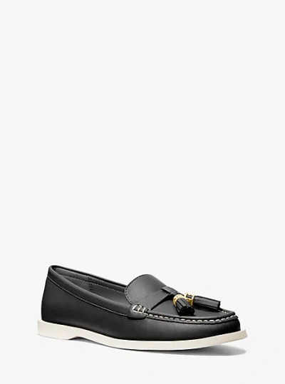 Michael Kors Kiernan Leather Loafer In Black