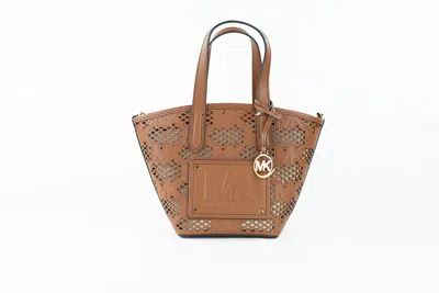 Michael Kors Kimber Small Luggage Leather 2-in-1 Zip Tote Messenger Bag Women's Purse In Multi