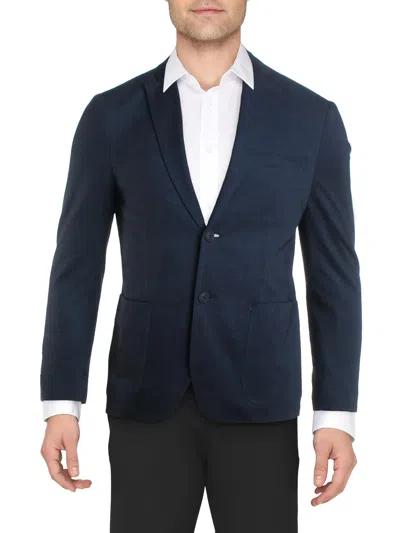 Michael Kors Kimble Mens Slim Fit Business Two-button Blazer In Blue