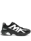 Michael Kors Kit Extreme Mesh And Metallic Trainer In Black