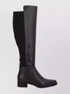 Michael Kors Knee-high Block Heel Round Toe Boots In Black