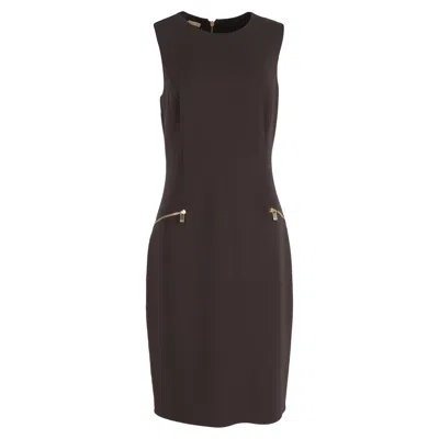 Michael Kors Knee-length Dress In Brown Virgin Wool