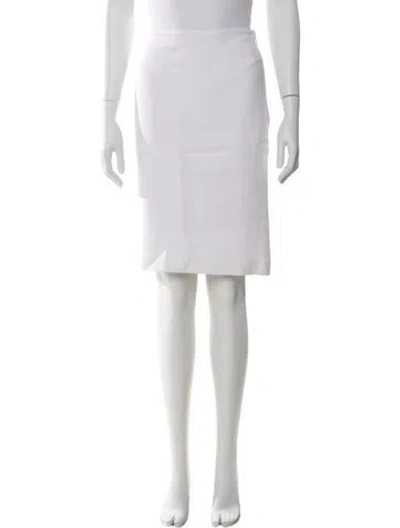 Pre-owned Michael Kors Knee-length Skirt In White