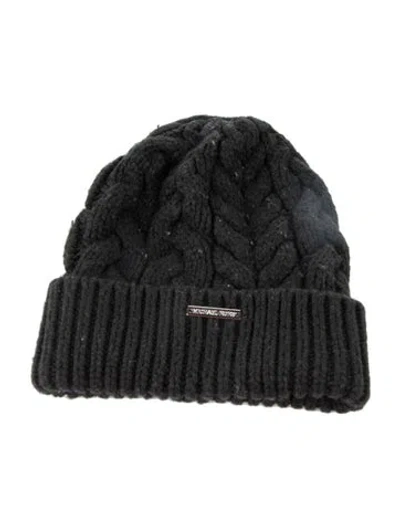 Pre-owned Michael Kors Knit Beanie In Black