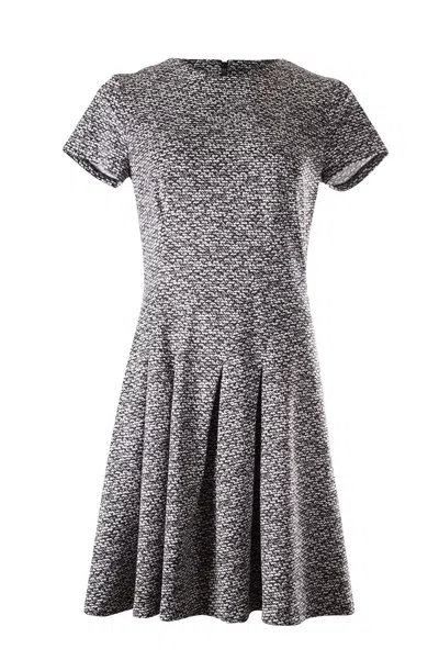 Michael Kors Knitted Dress In Black And White Viscose In Gray