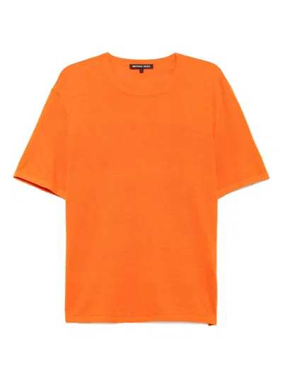 Michael Kors Knitted Round Neck T-shit In Orange