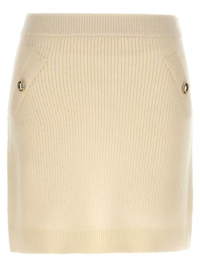 Michael Kors Knitted Skirt Skirts White