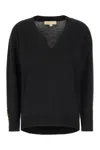 Michael Kors Sweater Wool Decorative Buttons In Black
