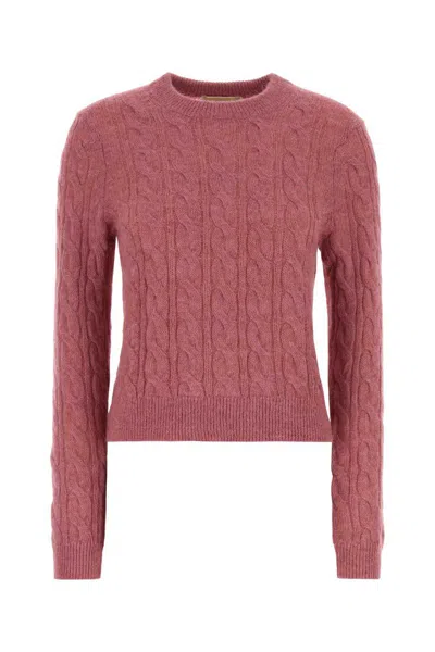 Michael Kors Fuchsia Nylon Blend Sweater In Brown