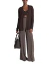 Michael Kors Kobi Halperin Cashmere Blend Ribbed Cardigan In Brown