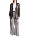 Michael Kors Collection Leather Boyfreind Blazer