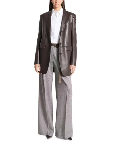 MICHAEL KORS KOBI HALPERIN LEATHER BOYFRIEND BLAZER