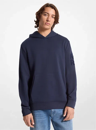 Michael Kors Kors Cotton Blend Hoodie In Blue