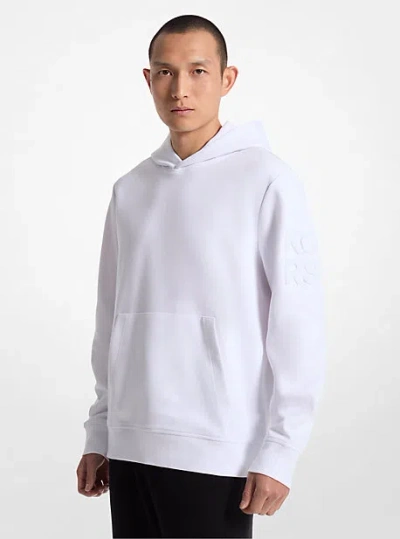 Michael Kors Kors Cotton Blend Hoodie In White