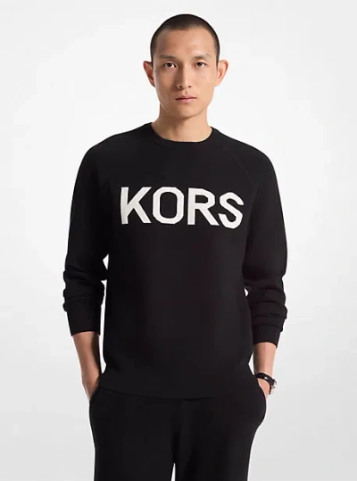 Michael Kors Kors Stretch Knit Sweater In Black