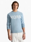 Michael Kors Kors Stretch Knit Sweater In Blue