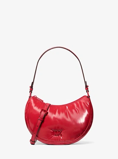 Michael Kors Kyla Small Puffy Convertible Pochette In Red