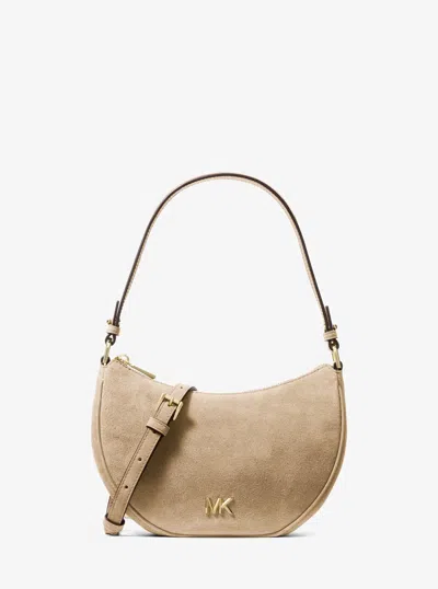 Michael Kors Kyla Small Suede Convertible Pochette In Brown
