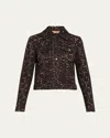 Michael Kors Lace Jean Jacket In Black