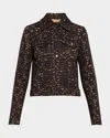 Michael Kors Lace Jean Jacket In Black