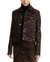 Michael Kors Lace Jean Jacket In Black