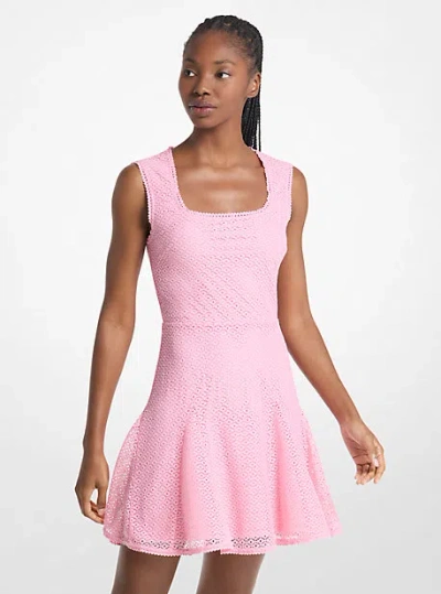 Michael Kors Lace Mini Dress In Pink