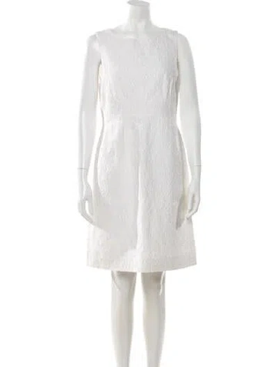 Pre-owned Michael Kors Lace Pattern Knee-length Dress In Neutrals