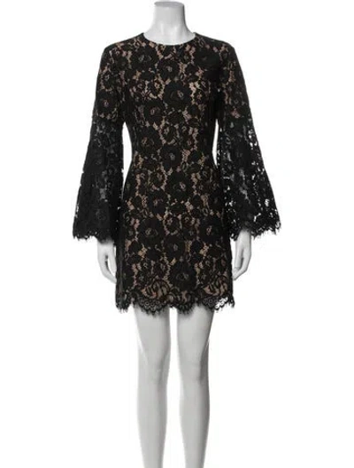Pre-owned Michael Kors Lace Pattern Mini Dress In Blue