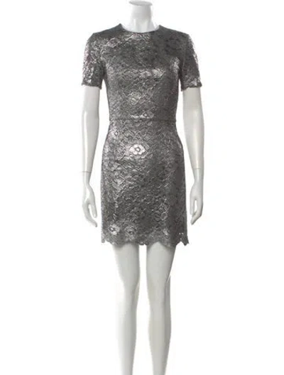 Pre-owned Michael Kors Lace Pattern Mini Dress In Multi