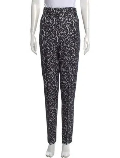 Pre-owned Michael Kors Lace Pattern Straight Leg Pants In White