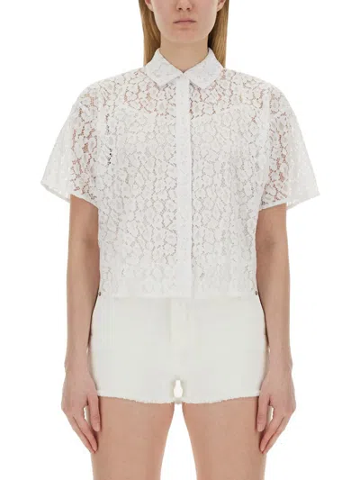 Michael Kors Lace Shirt In White