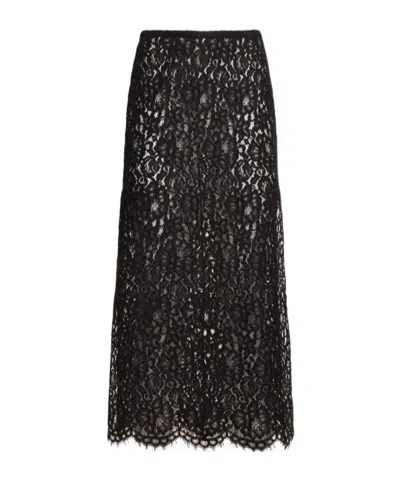 Michael Kors Lace Side Split Medium-length Skirt In Brown