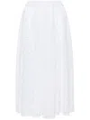 Michael Kors Leopard Corded Lace Midi Skirt In White