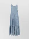 Michael Kors Lace Slip Dress Spaghetti Straps In Blue