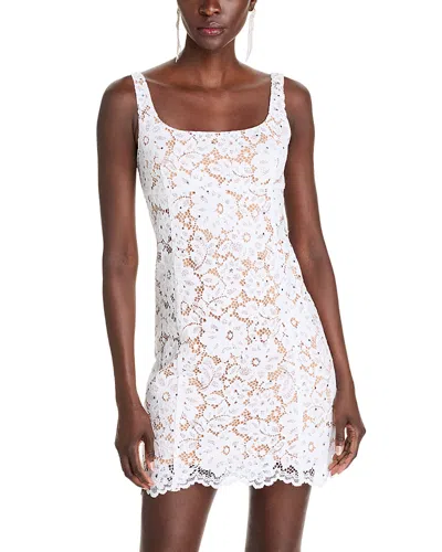 MICHAEL KORS LACE SQUARE NECK MINI DRESS