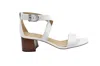 Michael Kors Lace-up Flat Shoes With Elegant Strap Design And Comfortable Block Heel In White