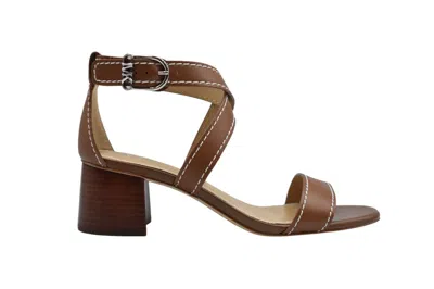 Michael Kors Lace-up Flat Shoes With Elegant Strap Design And Comfortable Heel In Brown