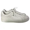Michael Kors Lace Up Keating Sneakers In Optic White Leather