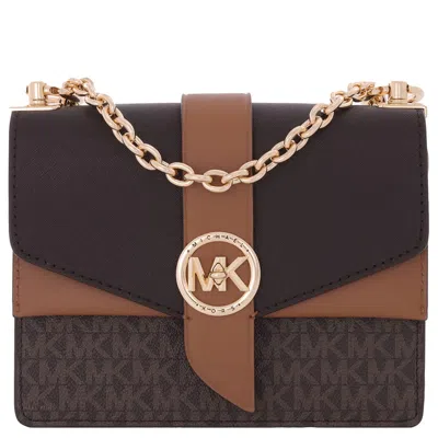 Michael Kors Ladies Greenwich Small Presbyopia Crossbody Bag - Brown/acorn