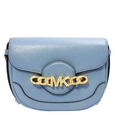 Michael Kors Ladies Hally Extra-small Embellished Leather Crossbody Bag In Blue