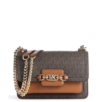 Michael Kors Ladies Heather Extra-small Logo Crossbody Bag - Brown/acorn