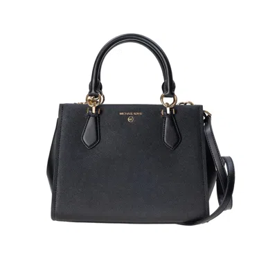 Michael Kors Ladies Marilyn Medium Saffiano Leather Satchel - Black