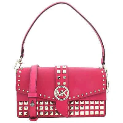 Pre-owned Michael Kors Ladies Medium Greenwich Shoulder Bag - Rubin Red 30s2lgrl8l-678