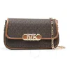 Michael Kors Ladies Monogram-pattern Logo-plaque Bag In Brown