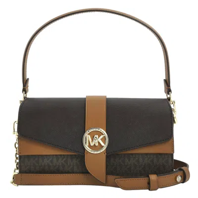 Michael Kors Ladies Monogram Print Shoulder Bag In N/a