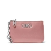 MICHAEL KORS MICHAEL KORS LADIES ROYAL PINK PARKER SMALL LEATHER ZIP CARD CASE