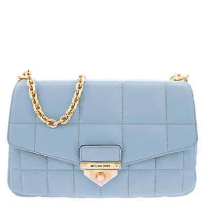 Pre-owned Michael Kors Ladies Soho Large Quilted Leather Shoulder Bag - Pale Blue